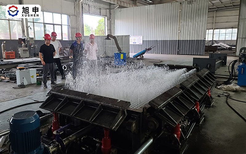 自循環(huán)式水冷焊接平臺(tái)試機(jī)調(diào)試成功，驗(yàn)收合格